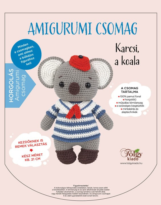 Amigurumi csomag - Karcsi a koala | Anyafonja.hu