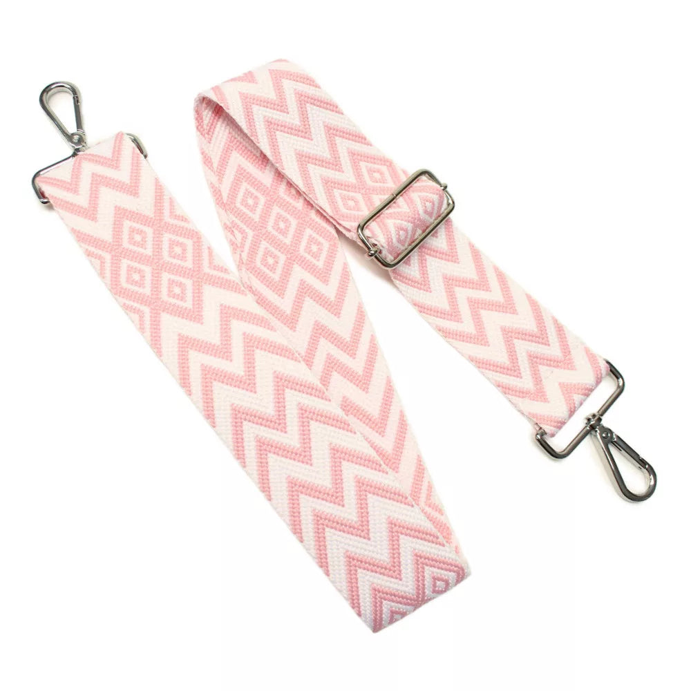 Rózsaszín mintás táskapánt - 5 cm | Anyafonja.hu