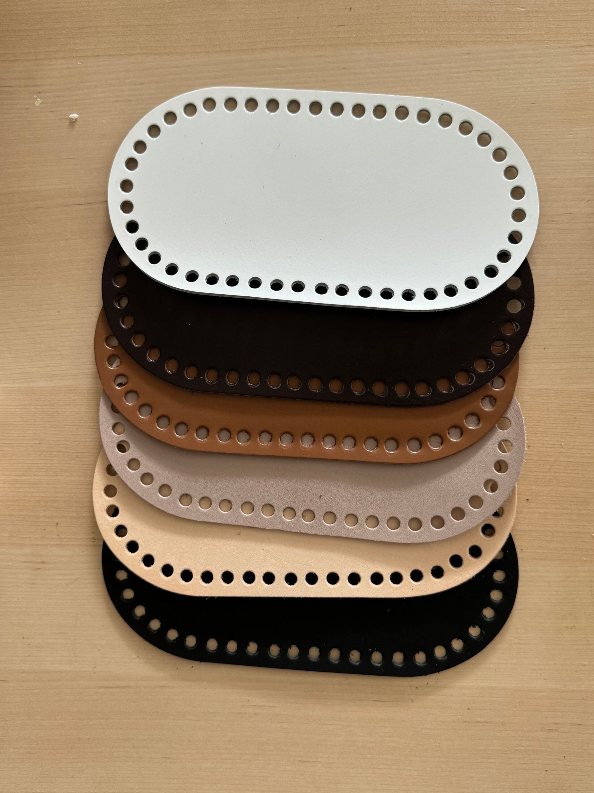 Bőr táska alj - 10 cm x 23 cm- sötétkék | Anyafonja.hu