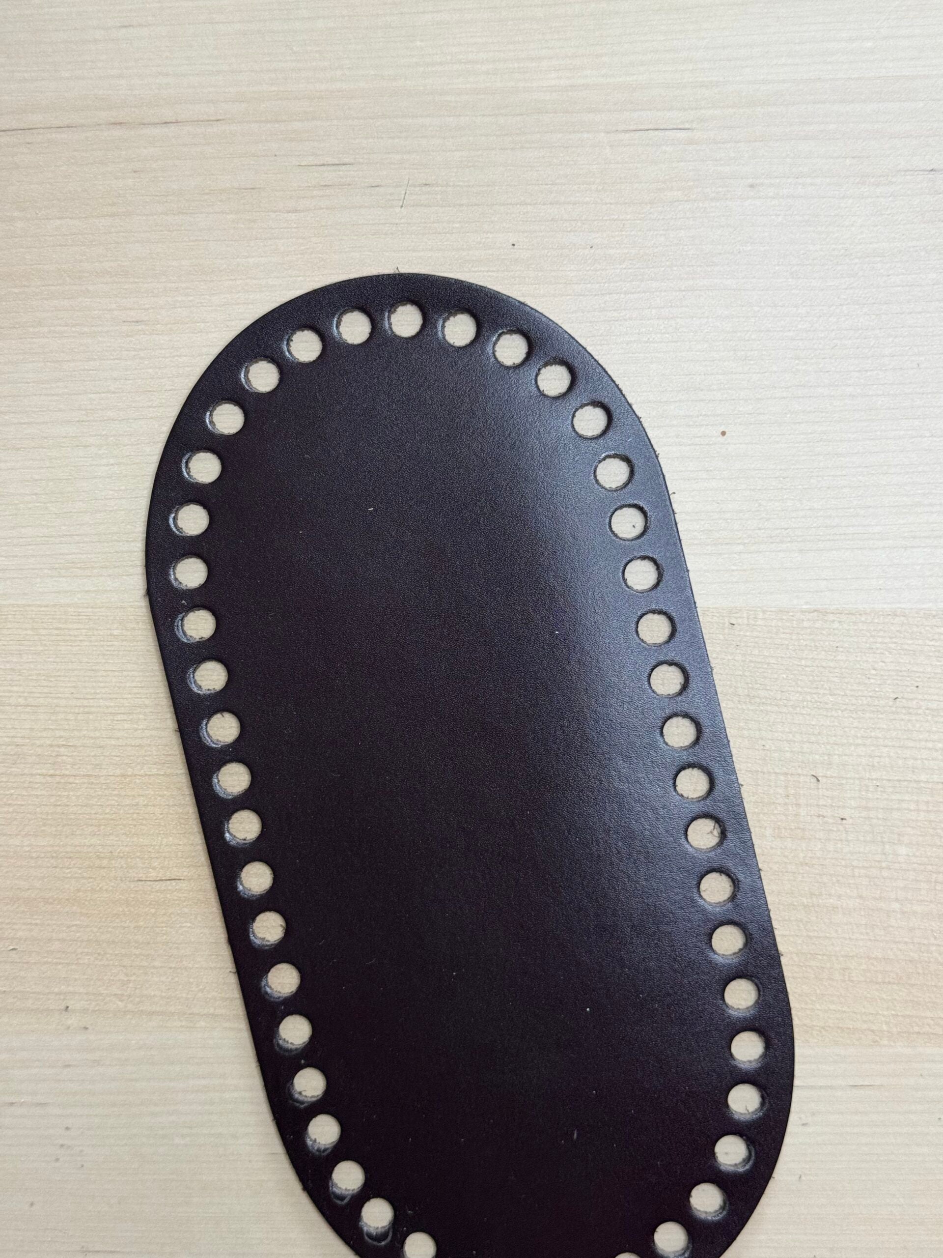 Bőr táska alj - 10 cm x 23 cm- sötétbarna | Anyafonja.hu