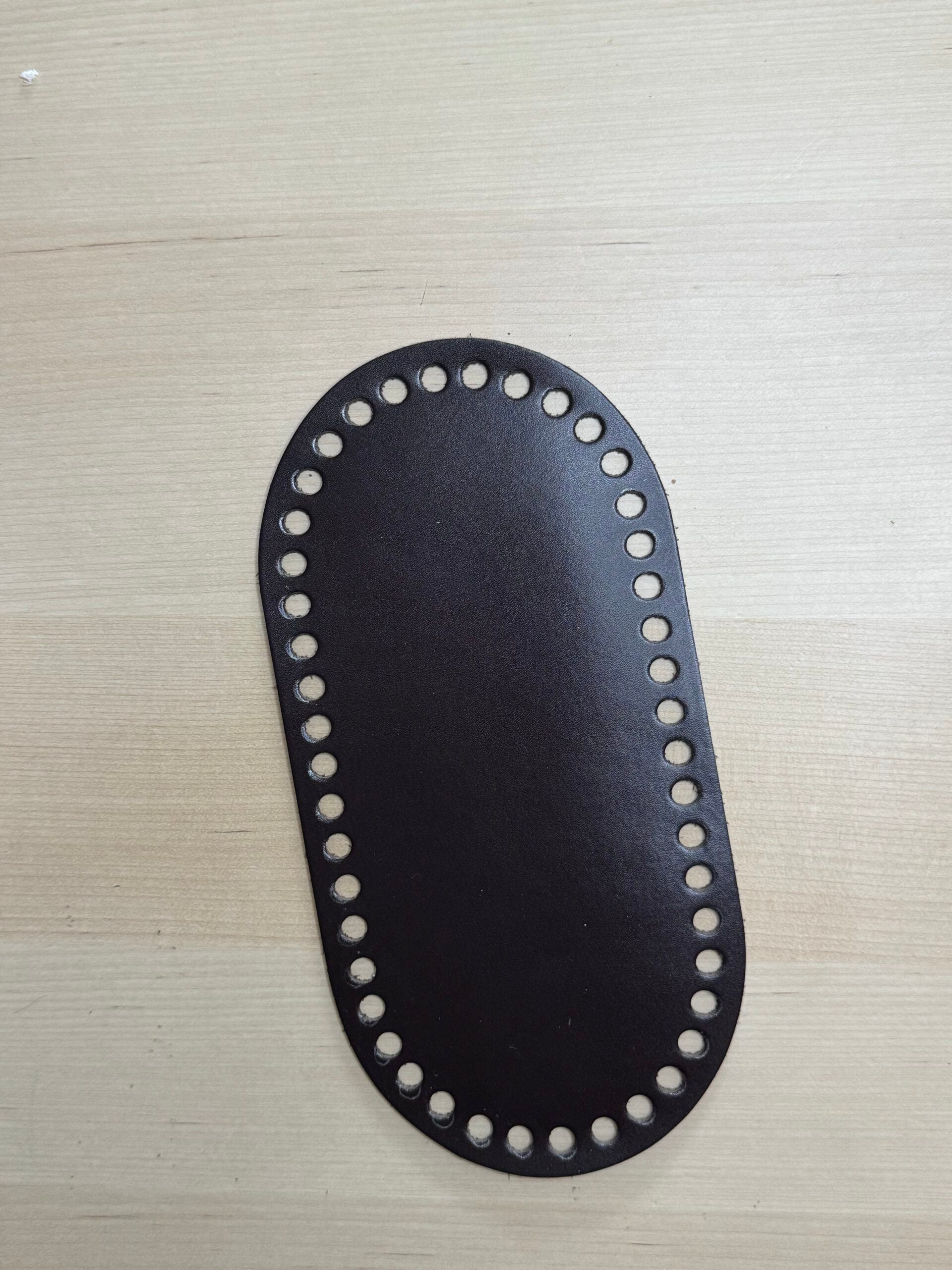 Bőr táska alj - 10 cm x 23 cm- sötétbarna | Anyafonja.hu