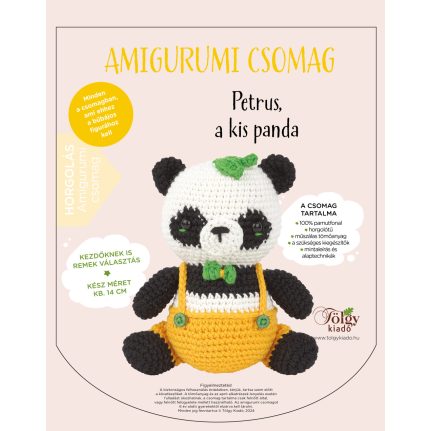 Amigurumi csomag - Petrus, a kis panda | Anyafonja.hu