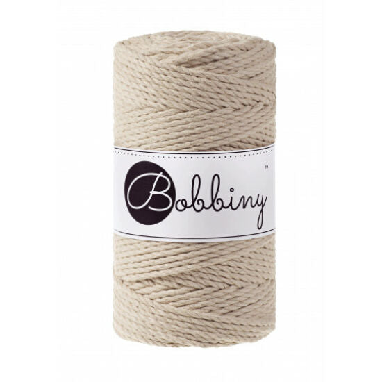 Bobbiny 3ply makramé fonal 3 mm - Bézs | Anyafonja.hu