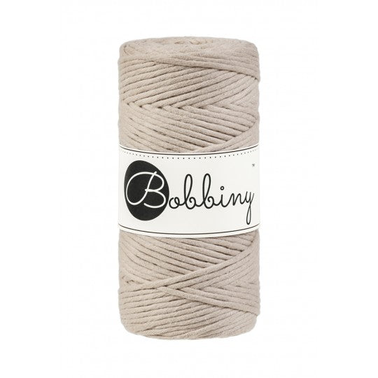Bobbiny makramé fonal 3 mm - Bézs | Anyafonja.hu