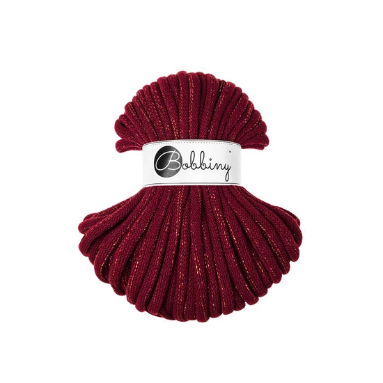 Bobbiny Premium zsinórfonal 9 mm - Golden Wine red - 30 méter | Anyafonja.hu