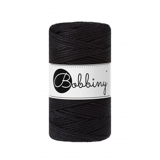 Bobbiny 3ply makramé fonal 3 mm - Fekete | Anyafonja.hu