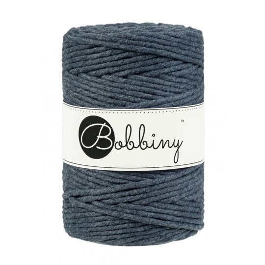 Bobbiny Premium kifésülhető makramé fonal 5 mm - Charcoal | Anyafonja.hu