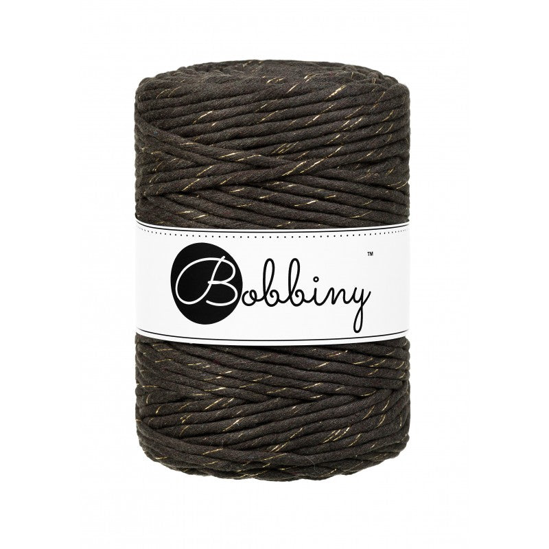 Bobbiny Premium kifésülhető makramé fonal 5 mm - Golden Espresso - Kifutó | Anyafonja.hu