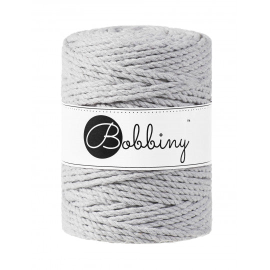 Bobbiny 3ply makramé fonal 5 mm - Világos Szürke | Anyafonja.hu