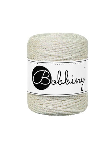 Bobbiny 3ply makramé fonal 3 mm Metalic