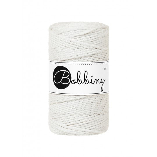 Bobbiny 3ply makramé fonal 3 mm - Off White | Anyafonja.hu