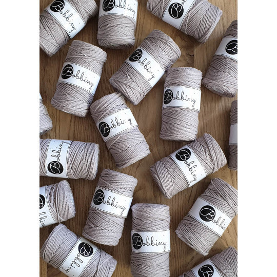 Bobbiny 3ply makramé fonal 3 mm - Pearl | Anyafonja.hu
