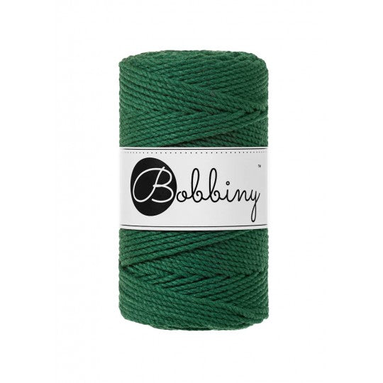 Bobbiny 3ply makramé fonal 3 mm - Pine Green | Anyafonja.hu