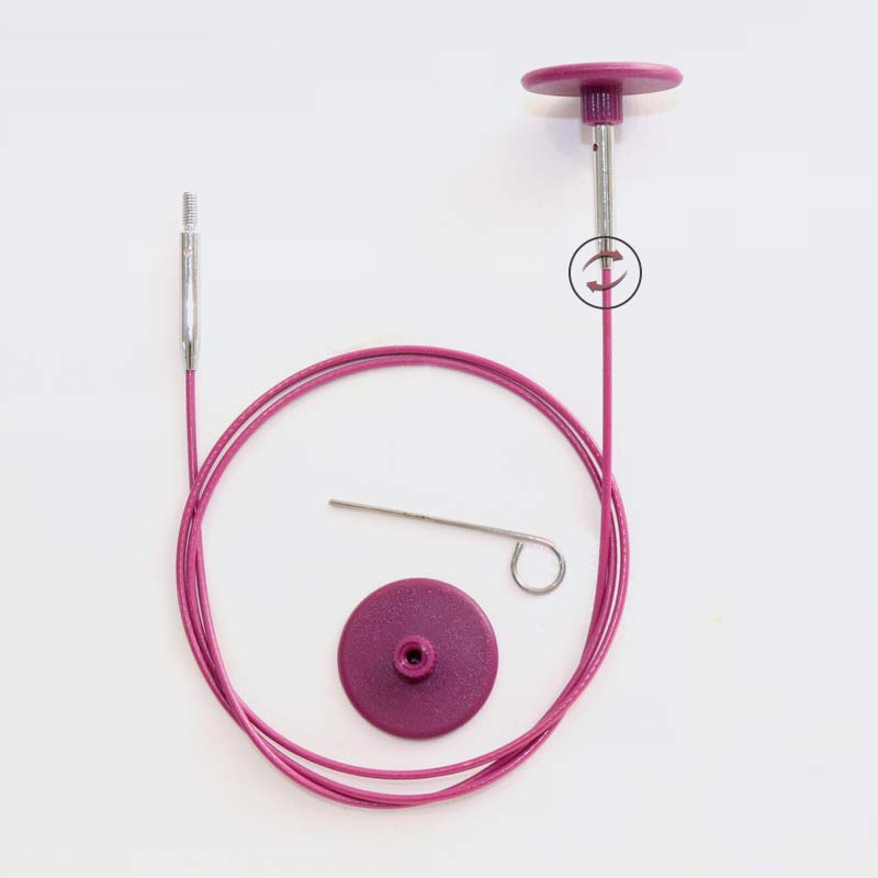 Knit Pro 360 rozsdamentes acél kábel - lila | Anyafonja.hu