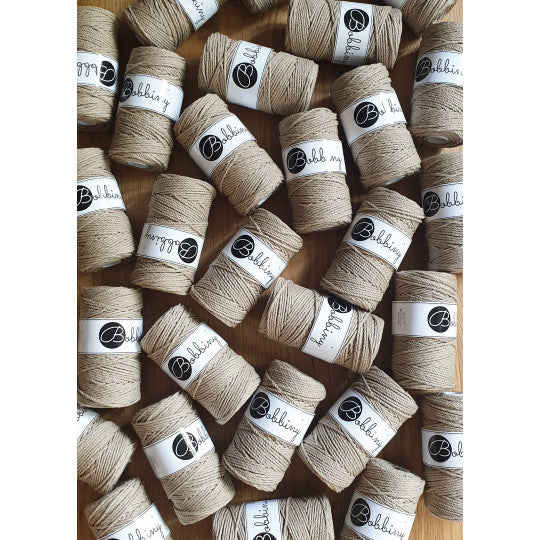 Bobbiny 3ply makramé fonal 3 mm - Sand | Anyafonja.hu