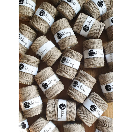 Bobbiny 3ply makramé fonal 5 mm - Sand | Anyafonja.hu