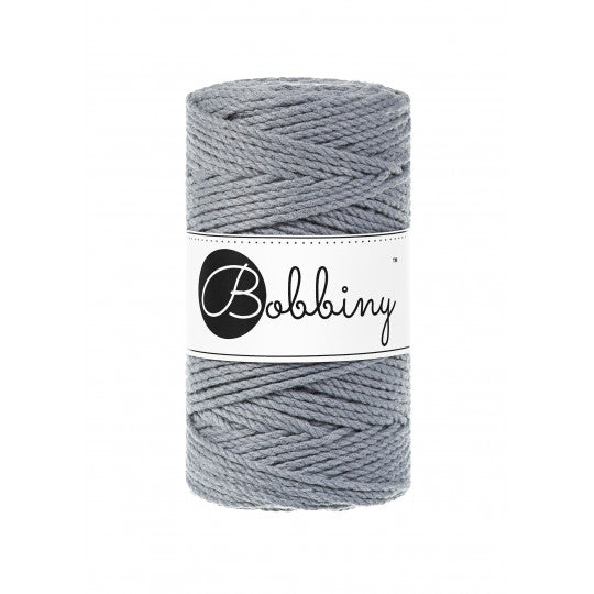 Bobbiny 3ply makramé fonal 3 mm - Acélszürke | Anyafonja.hu