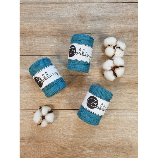 Bobbiny 3ply makramé fonal 1,5 mm - Teal | Anyafonja.hu
