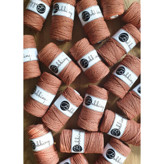 Bobbiny 3ply makramé fonal 3 mm - Terrakotta | Anyafonja.hu
