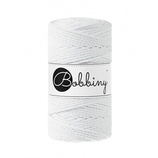 Bobbiny 3ply makramé fonal 3 mm - Fehér | Anyafonja.hu