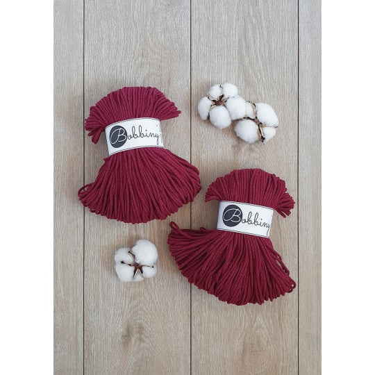 Bobbiny Premium zsinórfonal 3 mm - Wine Red | Anyafonja.hu
