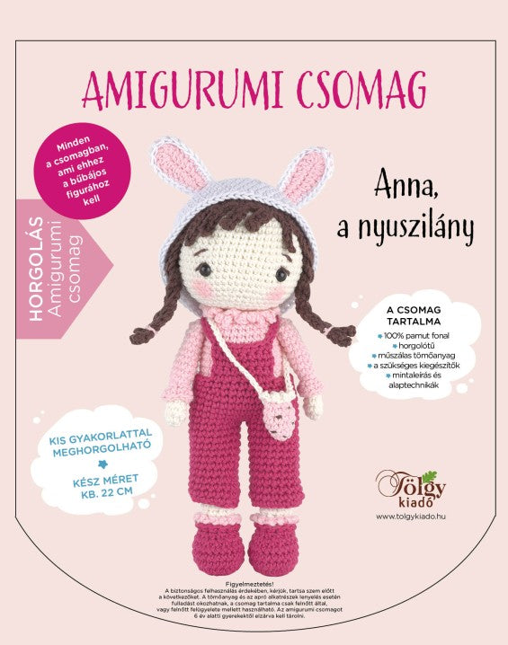 Amigurumi csomag - Anna, a nyuszilány | Anyafonja.hu