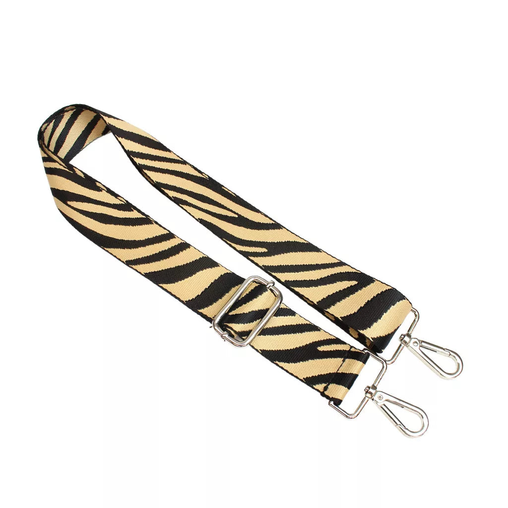 Zebra mintás táskapánt -  4cm