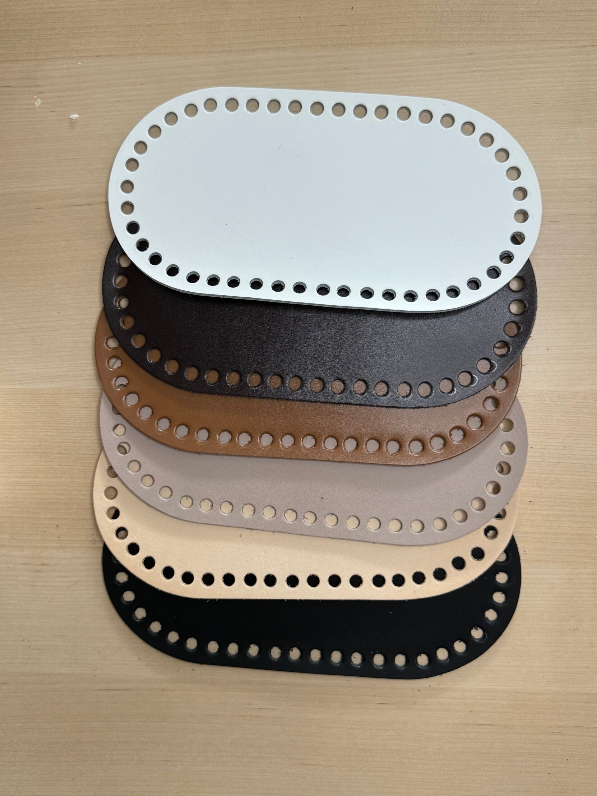 Bőr táska alj - 10 cm x 23 cm- fehér | Anyafonja.hu