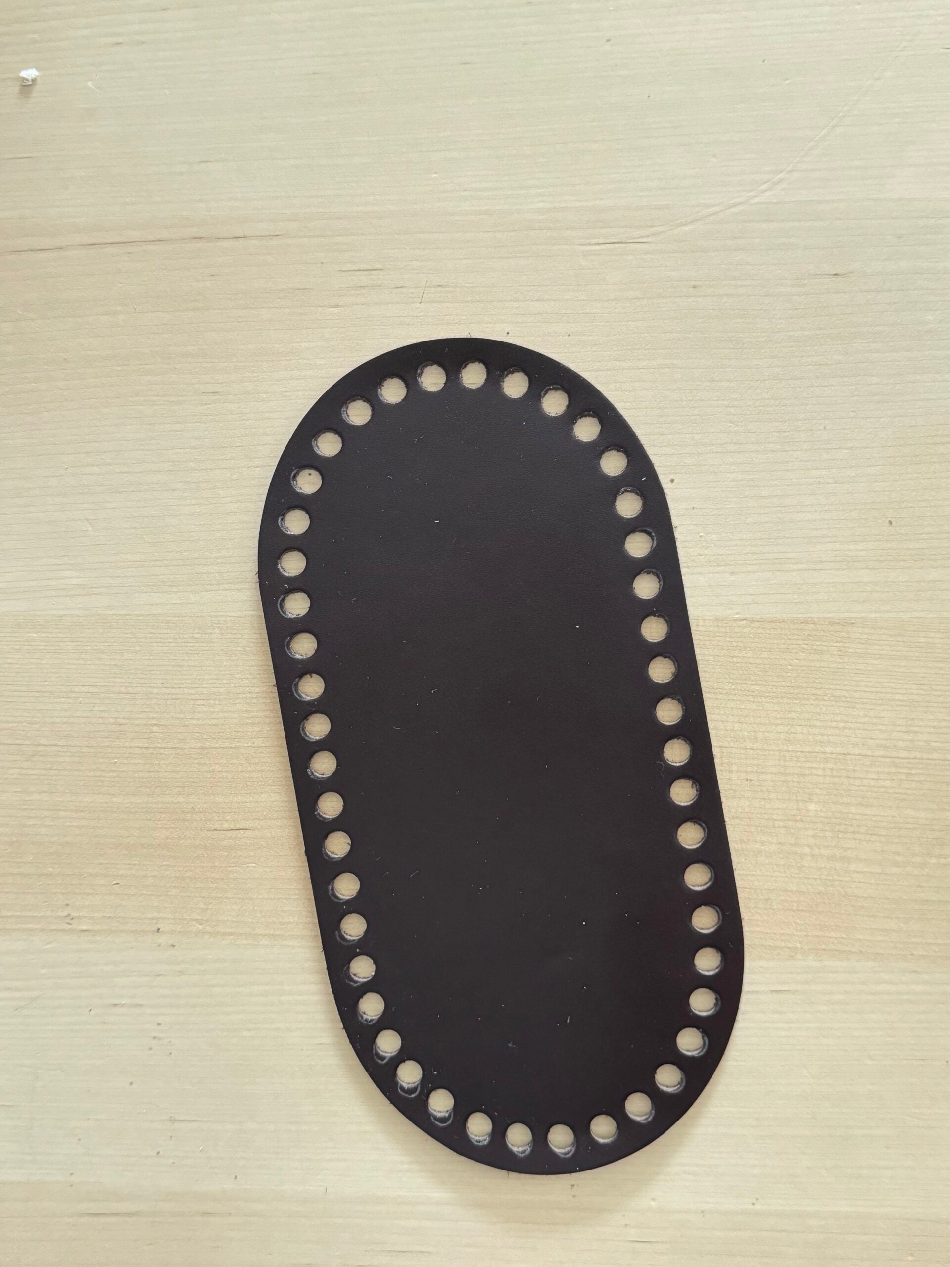 Bőr táska alj - 10 cm x 23 cm- sötétbarna | Anyafonja.hu