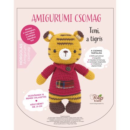 Amigurumi csomag - Toni, a tigris | Anyafonja.hu