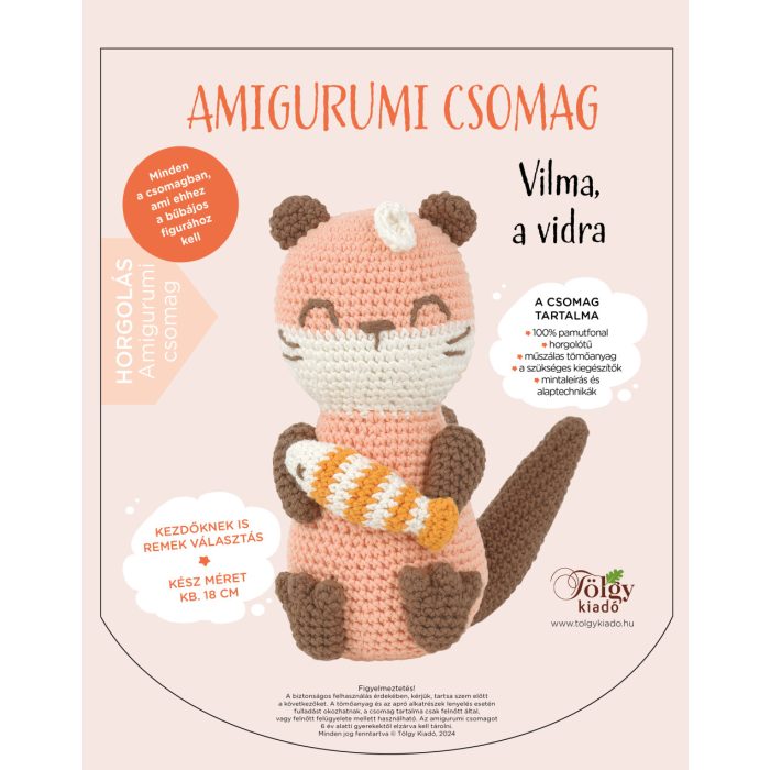 Amigurumi csomag - Vilma, a Vidra | Anyafonja.hu