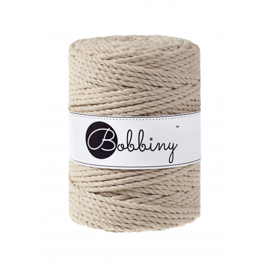 Bobbiny 3ply makramé fonal 5 mm - Bézs | Anyafonja.hu