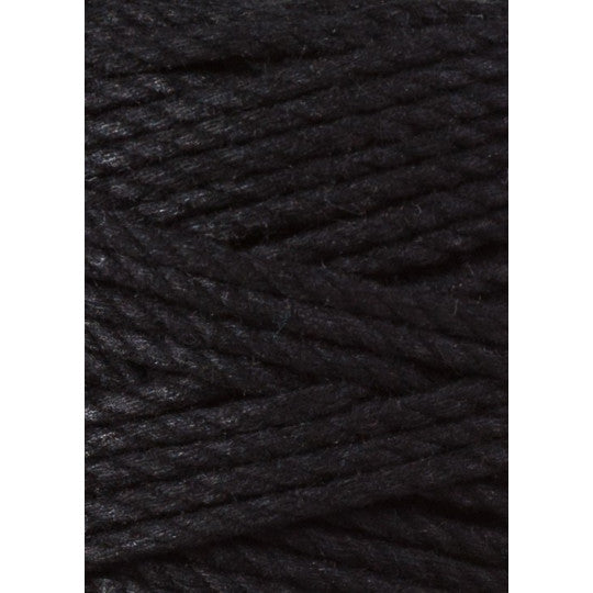 Bobbiny 3ply makramé fonal 3 mm - Fekete | Anyafonja.hu