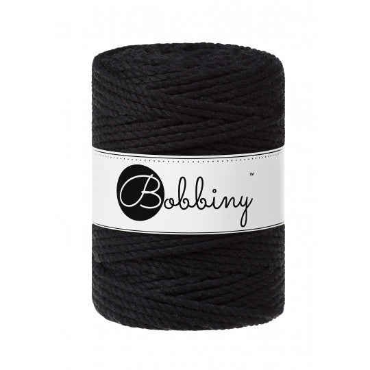 Bobbiny 3ply makramé fonal 5 mm - Fekete | Anyafonja.hu