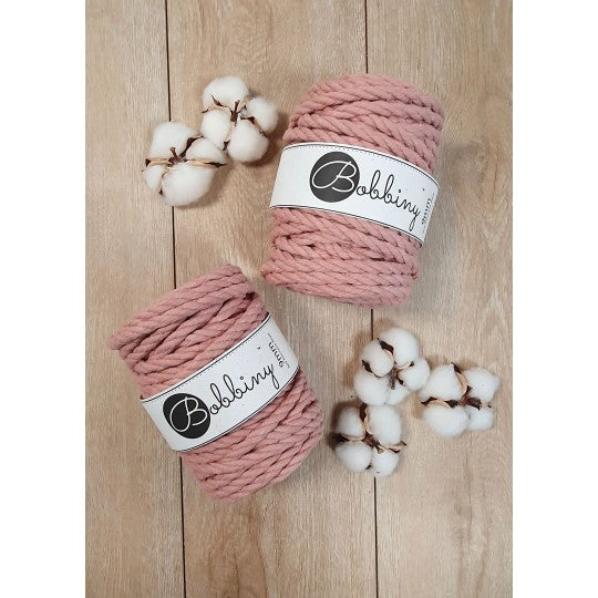 Bobbiny 3ply makramé fonal 9 mm - Blush | Anyafonja.hu