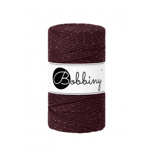 Bobbiny makramé fonal 3 mm - Golden Burgundy | Anyafonja.hu