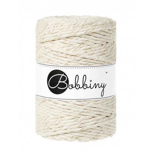 Bobbiny Premium kifésülhető makramé fonal 5 mm - Golden natural | Anyafonja.hu