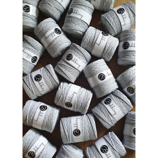Bobbiny 3ply makramé fonal 5 mm - Világos Szürke | Anyafonja.hu