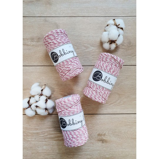 Bobbiny 3ply makramé fonal 3 mm - Magic Pastel Pink | Anyafonja.hu