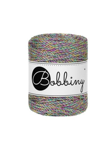 Bobbiny 3ply makramé fonal 3 mm Metalic