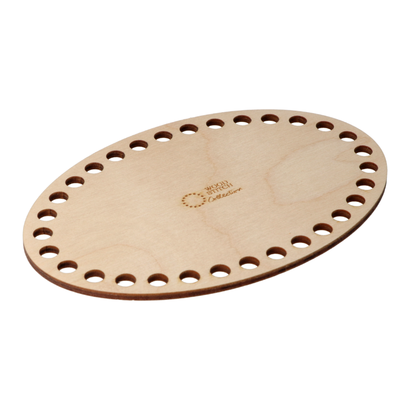 Horgolható faalap - ovális 15 cm | Anyafonja.hu