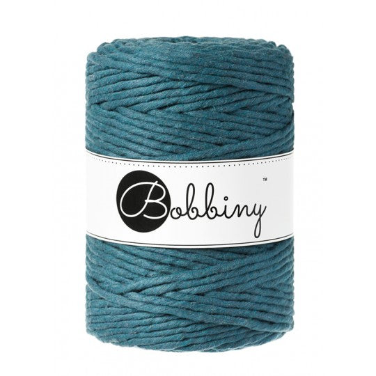 Bobbiny Premium kifésülhető makramé fonal 5 mm - Peacock Blue | Anyafonja.hu