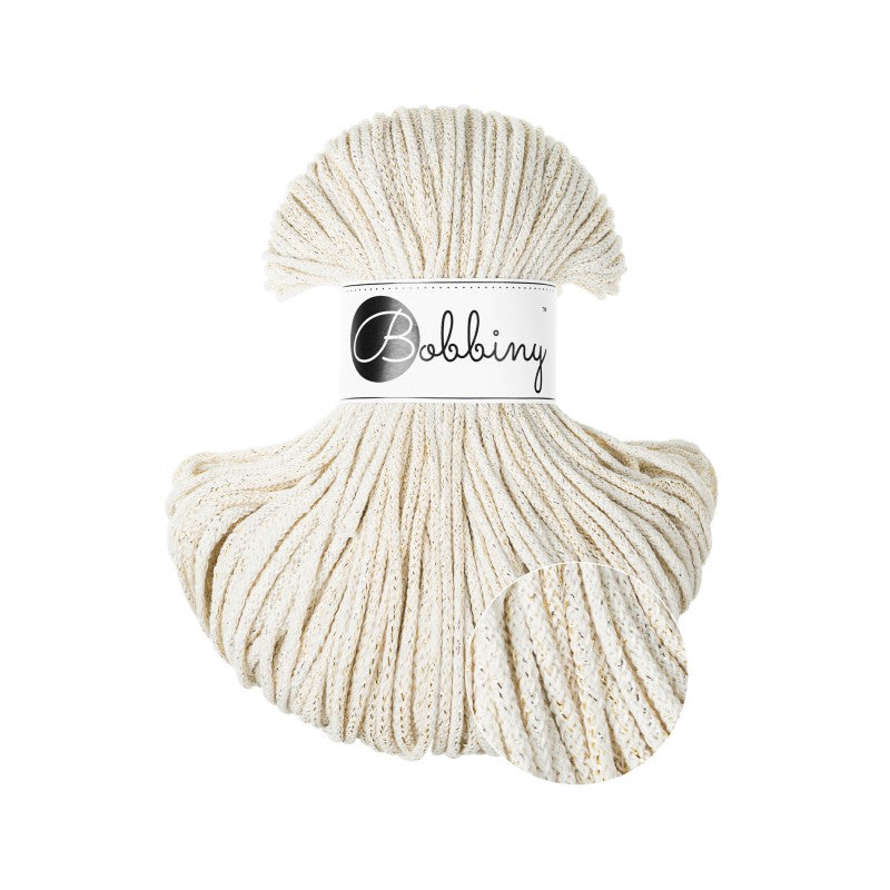 Bobbiny Premium zsinórfonal 3 mm - Shiny Natural -Utolsó darabok | Anyafonja.hu