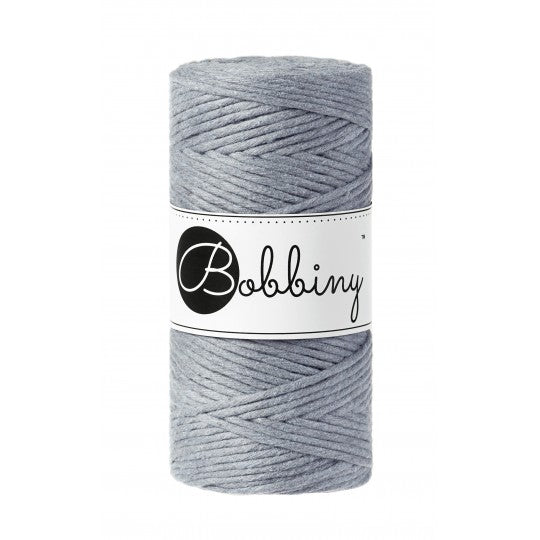 Bobbiny makramé fonal 3 mm - Acélszürke | Anyafonja.hu