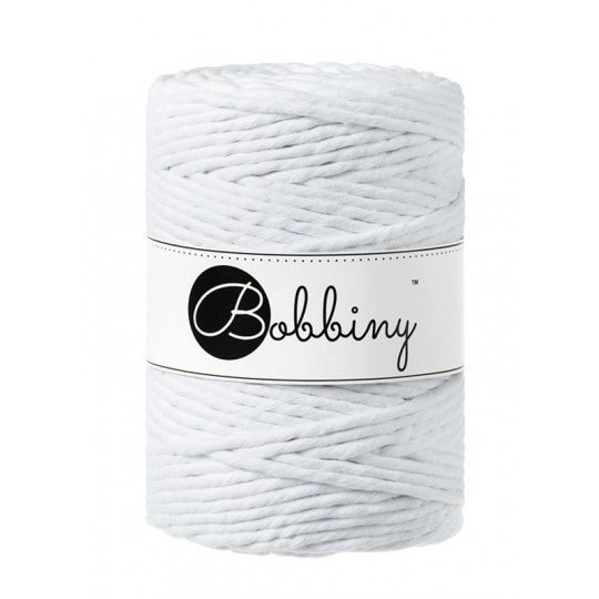 Bobbiny Premium kifésülhető makramé fonal 5 mm - Fehér | Anyafonja.hu