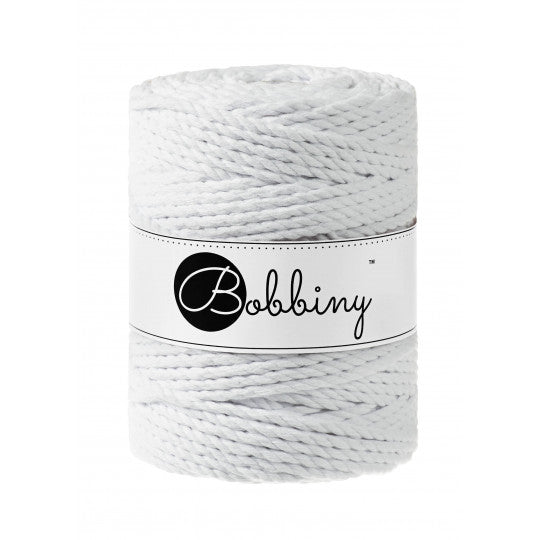 Bobbiny 3ply makramé fonal 5 mm - Fehér | Anyafonja.hu