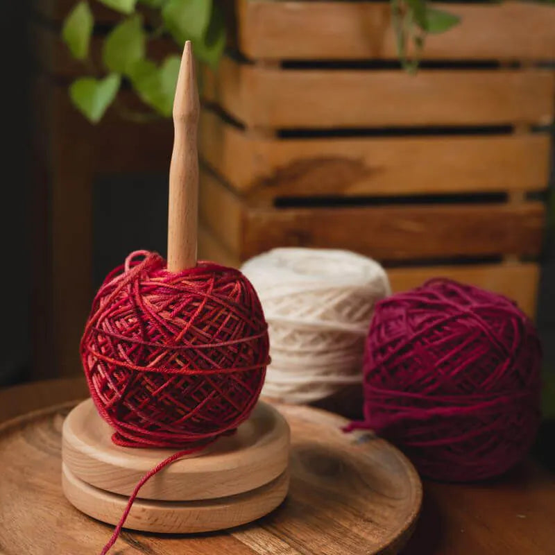 Knit Pro forgó fonaltartó - natúr