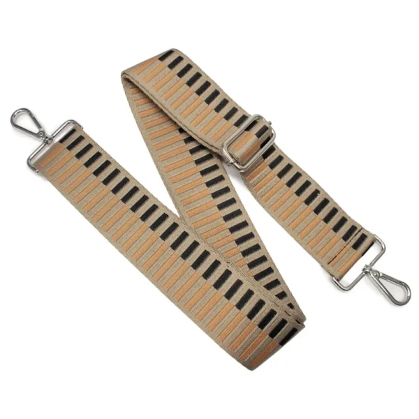 Csíkos táskapánt nikkel - 5 cm