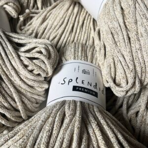 Splendid Prémium zsinórfonal 4mm - ekrü-arany csillogó limitált fonal