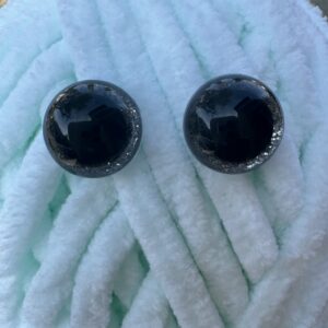 Csillogós szem 16 mm - Ezüst